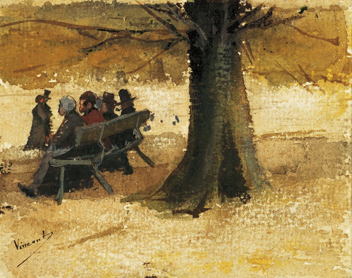  文森特·威廉·梵高  Vincent Willen Van Gogh —— 长椅上的人